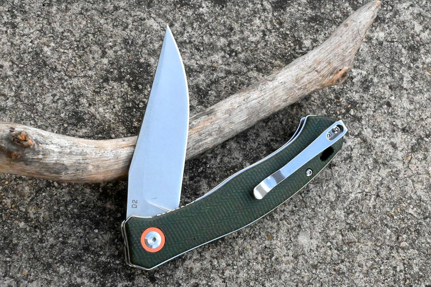 YAK & YETI Premium Micarta Handle Folding Knife- Everyday Carry Knife for Men and Women - Indoor or Outdoor-Camping and Hunting knife-D2 steel Blade