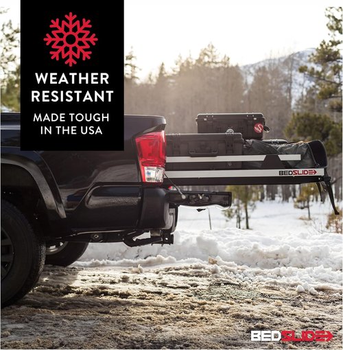Bedslide 1500 Contractor Sliding Truck Bed Organizer, 75 x 48-Inch, Capacity 1500 lbs., Truck Bed Storage Tray, Silver