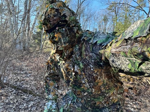 PELLOR Ghillie Suit, 3D Leafy Suit for Hunting Including Hunting Clothes, Hunting Gloves, Leafy Face Mask and Camo Bag for Jungle Shooting Airsoft Woodland Photography or Halloween