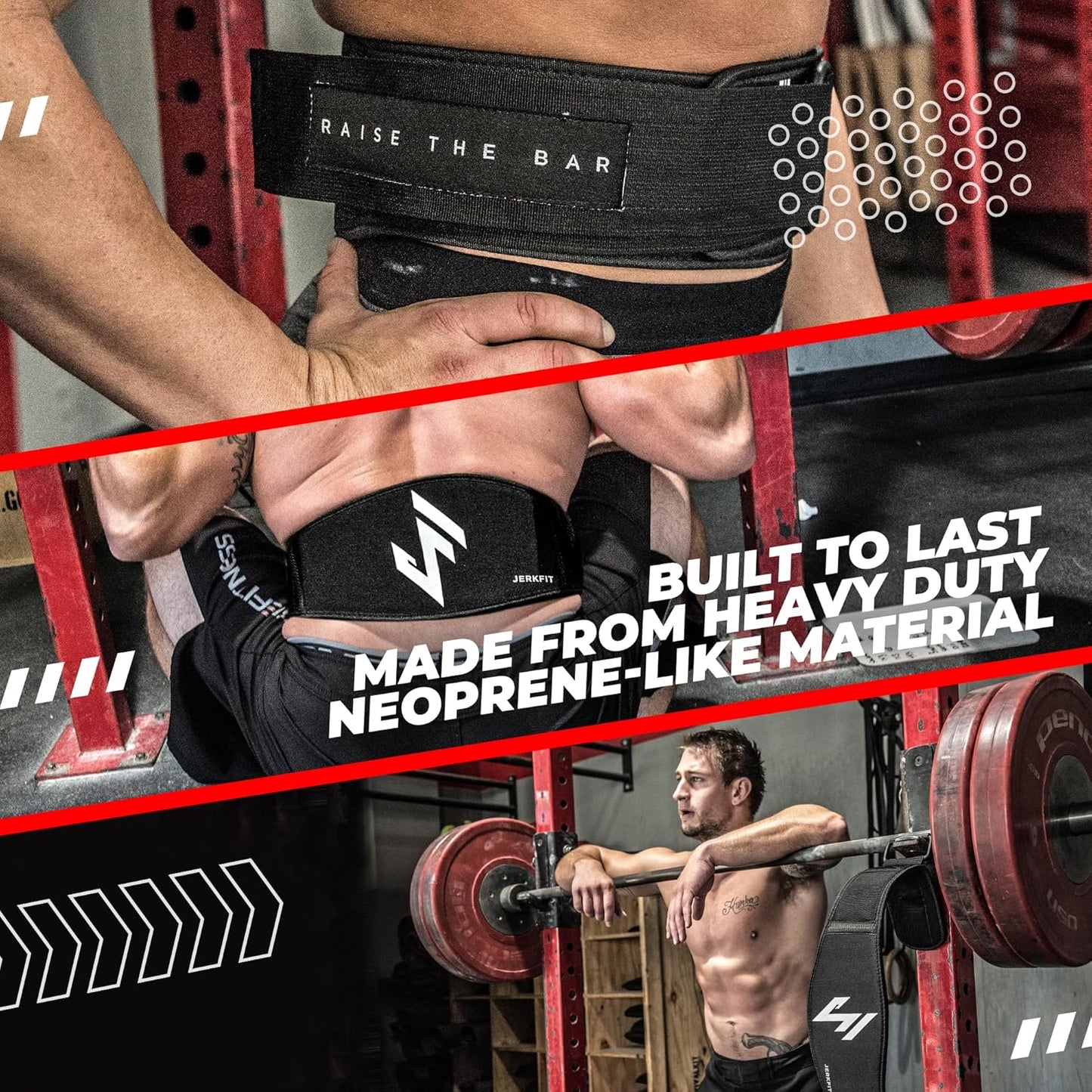 Jerkfit RTB Weight Lifting Belt - Neoprene Weight Belt for Men and Women - Heavy Duty Gym Belt - Deadlift Belt for Powerlifting, Squats, Strength Training, Bodybuilding