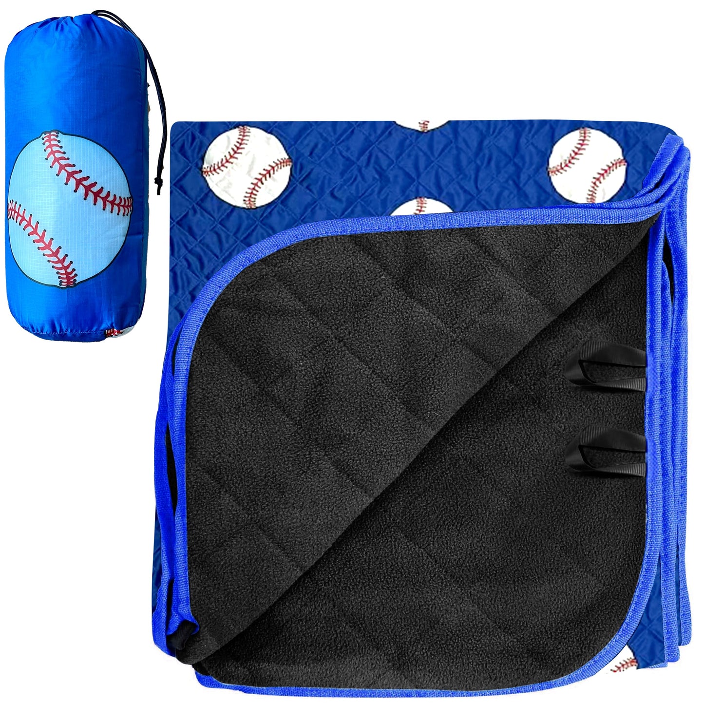 Isabel Steve Outdoor Waterproof Stadium Blanket for Sporting Events, Camping, Picnic Blankets, Beach, Warm Fleece, Emergency Blanket, Baseball, Sports Mom Must Haves, Gifts for Boys and Girls