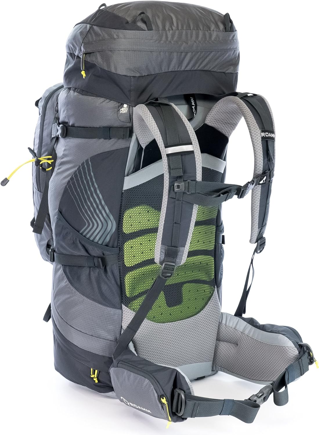 Nomad 65 +15 Backpack - 80L Liter Internal Frame Pack with Detachable Daypack - Best Bag for Camping, Hiking, Backpacking, and Travel - Men and Women, Grey