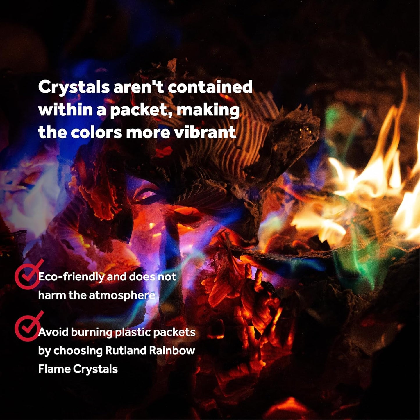 Rutland Rainbow Flame Crystals, Magical Multi-Colored Fire, 1 lb. Canister