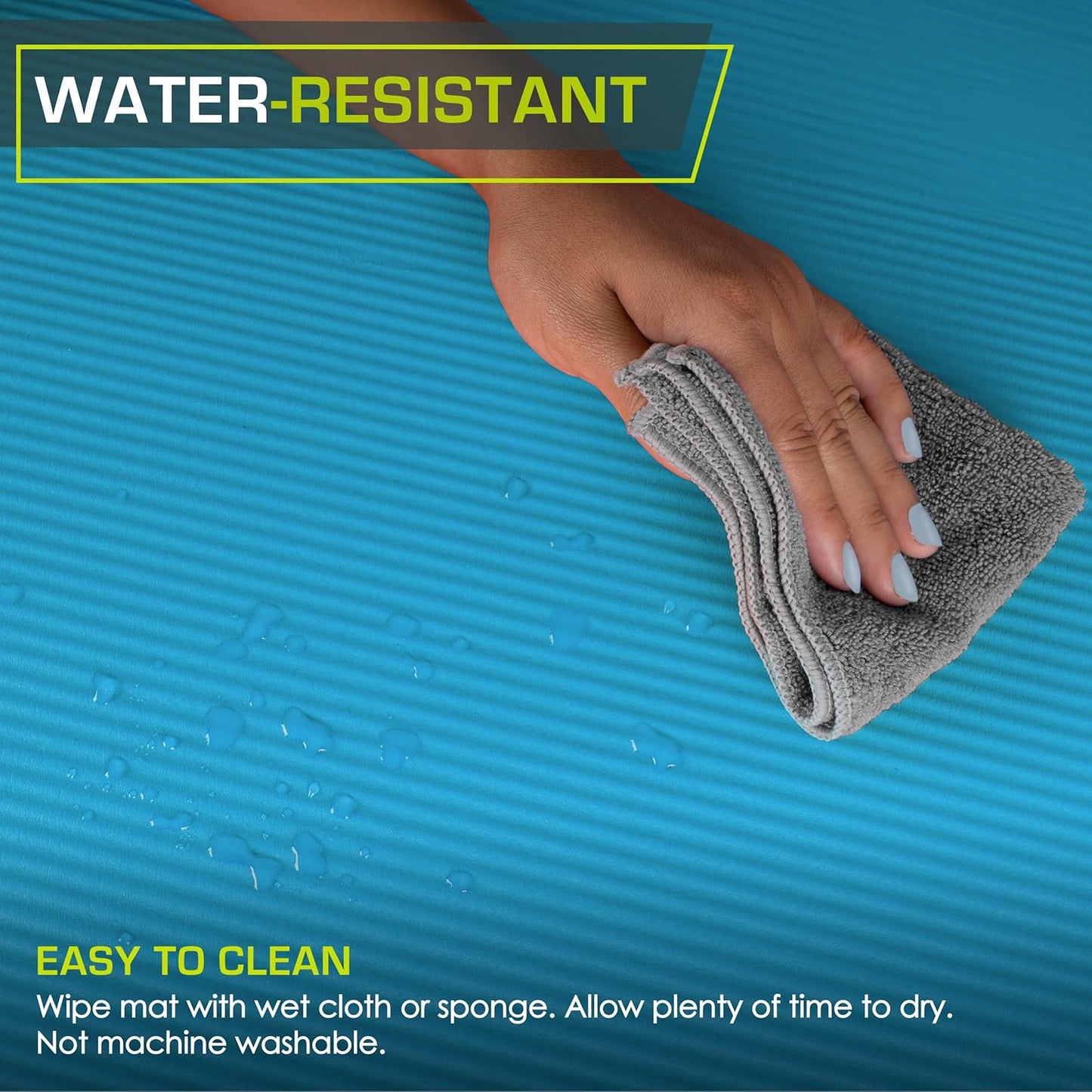 Extra Thick ½” Yoga & Pilates Mat - 71” High Density Foam with Carry Strap