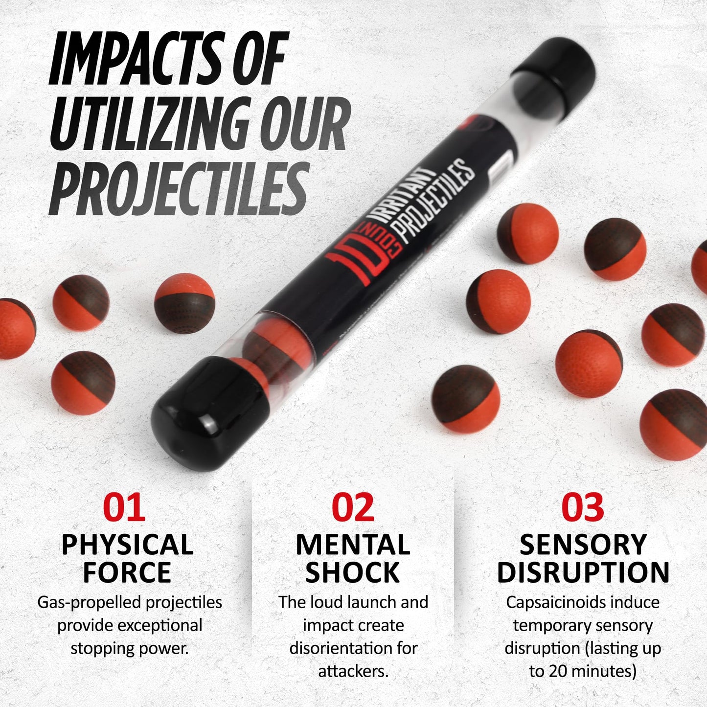 68 Caliber Self Defense Balls, Powerful Irritant Formula, 68 Caliber Pepper Balls for Non Lethal Protection, OC Spray Balls for Maximum Strength, 10 Count (Count of 10)