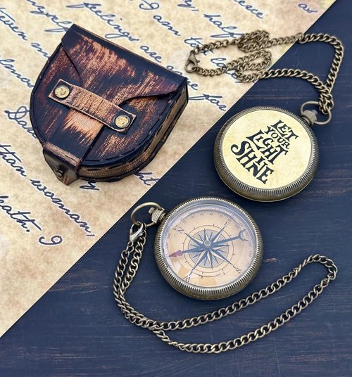 Compass Engraved Let Your Light Shine – First Communion Gifts for Boys & Confirmation Gifts for Teenage Boys | Baptism Gifts, Christian Catholic Gifts for Men | Inspirational Graduation Keepsake