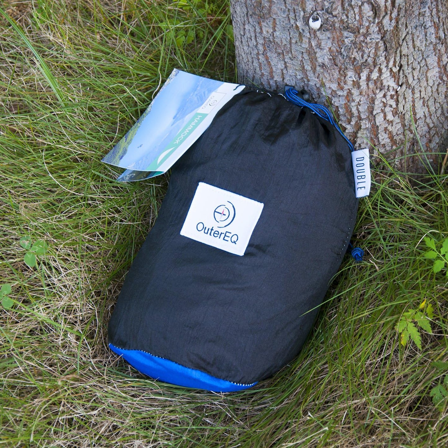 Portable Nylon Fabric Travel Camping Hammock Light Blue/Blue