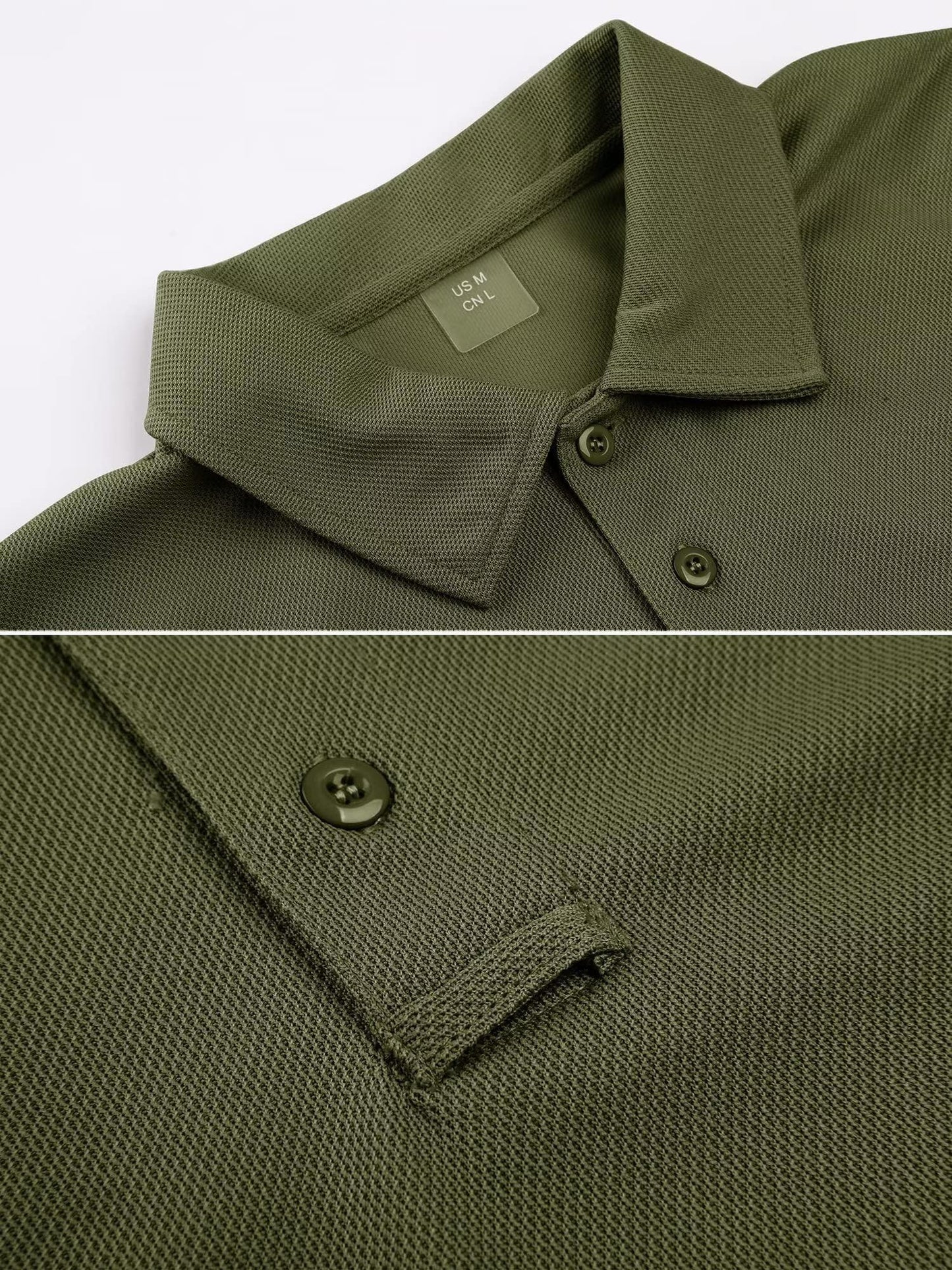 MAGCOMSEN Polo Shirts for Men Short Sleeve Golf Shirts Summer Casual Tactical Polo Shirt for Men Army Green M
