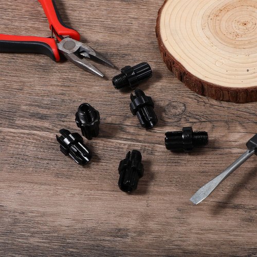 Yuanchu 6Pcs M10 Bike Brake Cable Handle Lever Adjusting Screws, 10mm Bicycle Brake Lever Adjuster Aluminum Alloy Bicycle Adjustable Parts for Mountain Bike Accessories