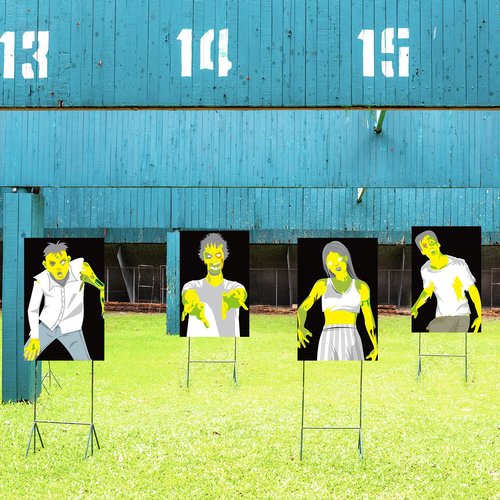 Poen 18 Pcs Large Zombie Paper Targets 23 x 35 Inch for Range - Fun Silhouette Targets for Outdoor Practice