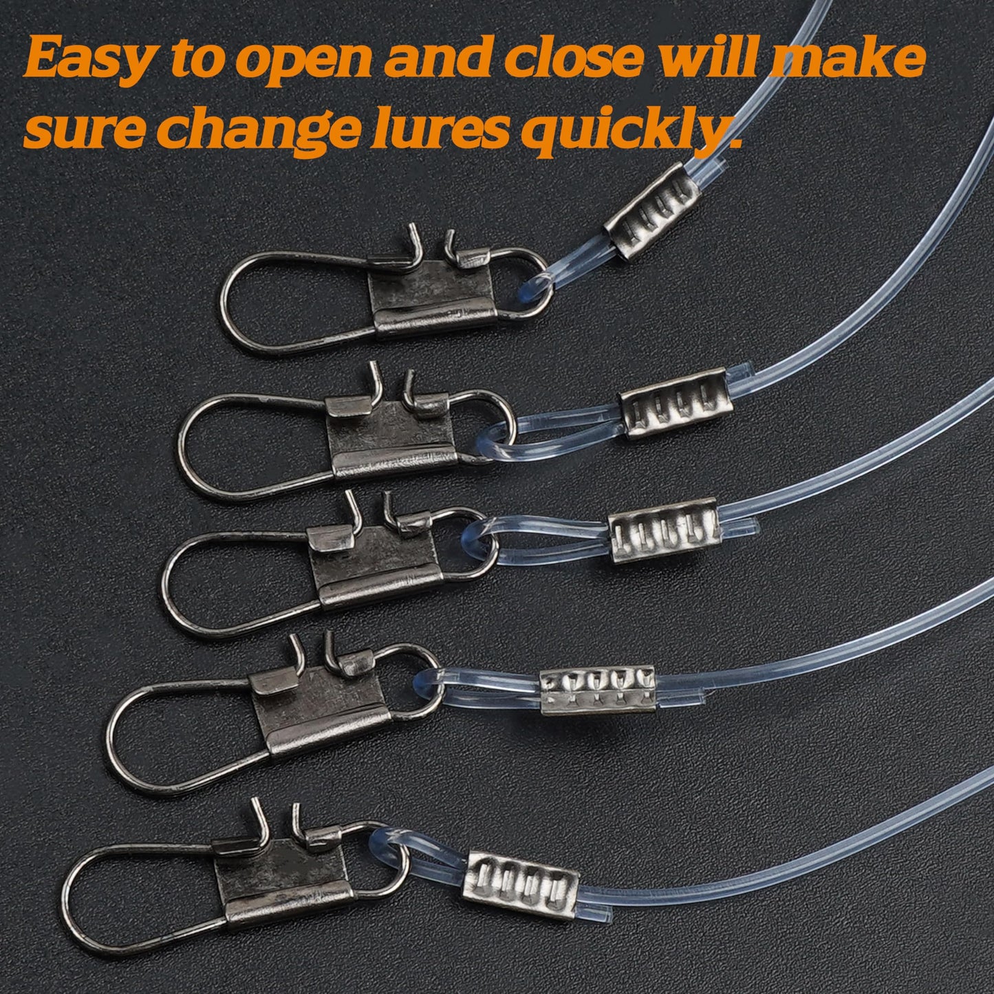 Fishing Leader Rigs Saltwater Tackle Rigs with Swivels Snaps, High Strength Wire Leaders Rigging Surf Fishing Gear Equipment for Lures Bait Hooks Catfish Walleye, Blue, 2arm, 12pcs