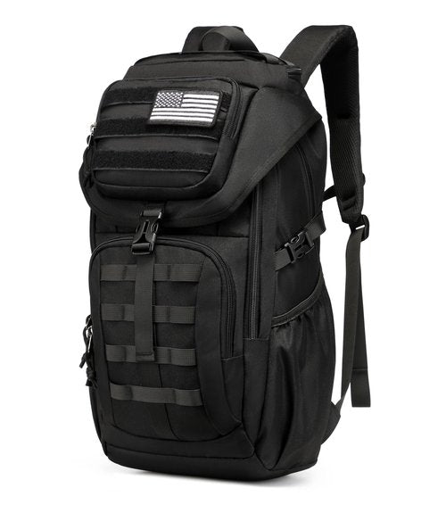 Wotony Tactical Assault Pack Backpack Molle Military Backpack Outdoor Hiking Camping Rucksack Waterproof backpack for men (Black, 25L)