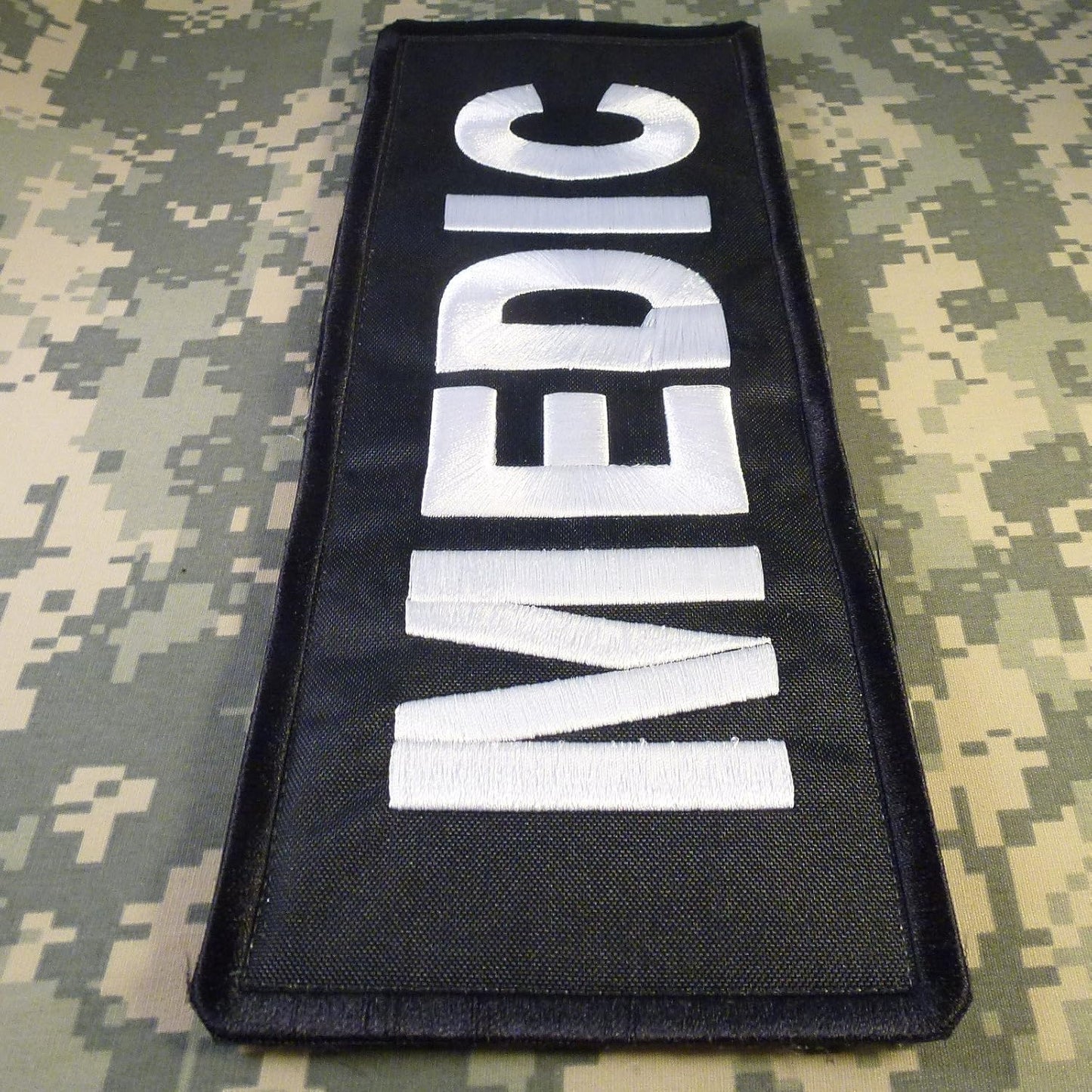Medic Big XL 10x4 inch EMT EMS Paramedic Vest Tactical Embroidered Nylon Touch Fastener Patch