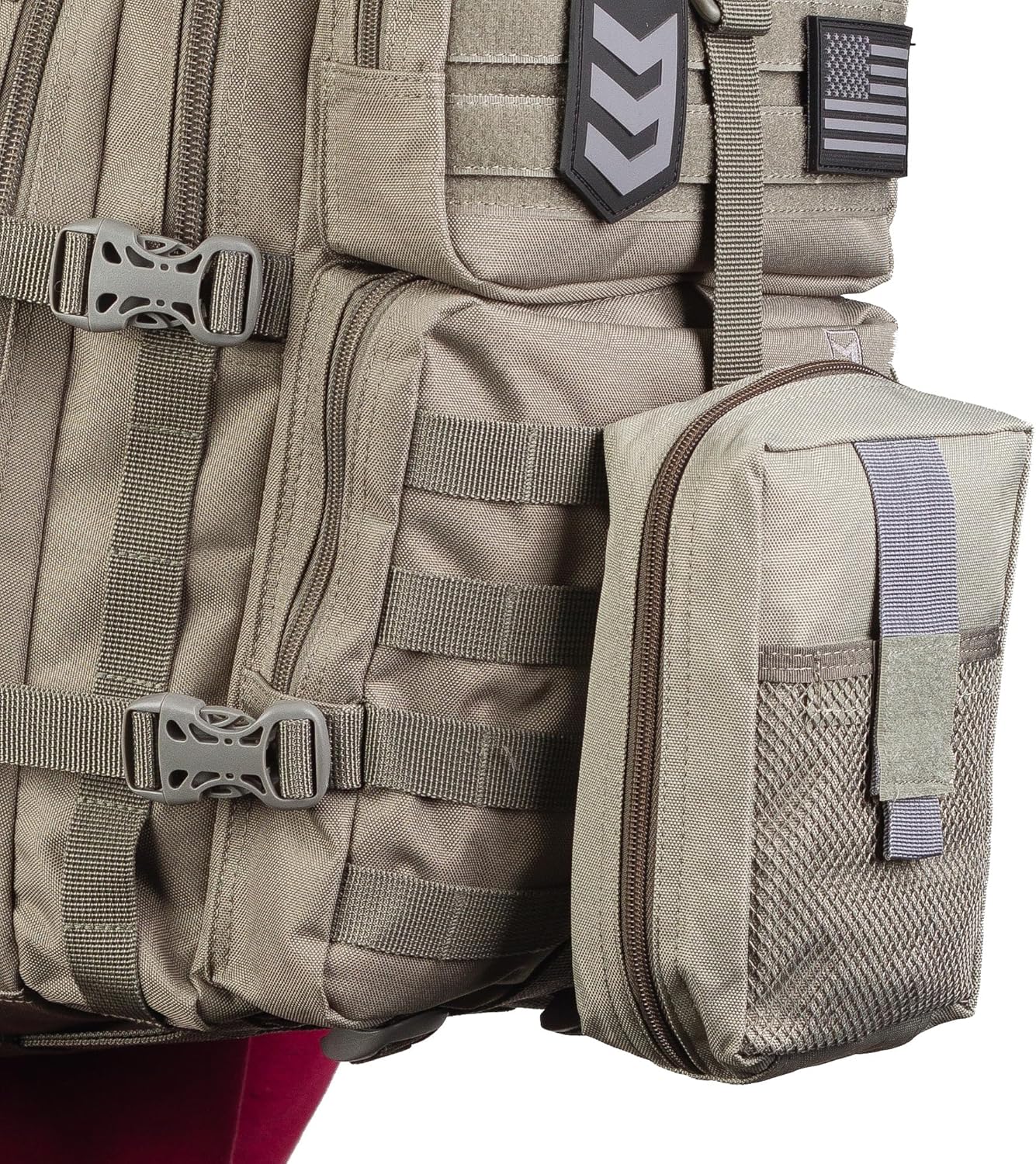 3VGEAR Large MOLLE Medic Pouch - Waterproof with Clamshell Opening, Elastic Loops for Medical Supplies, Hook and Loop Strips, Rugged 600D Polyester