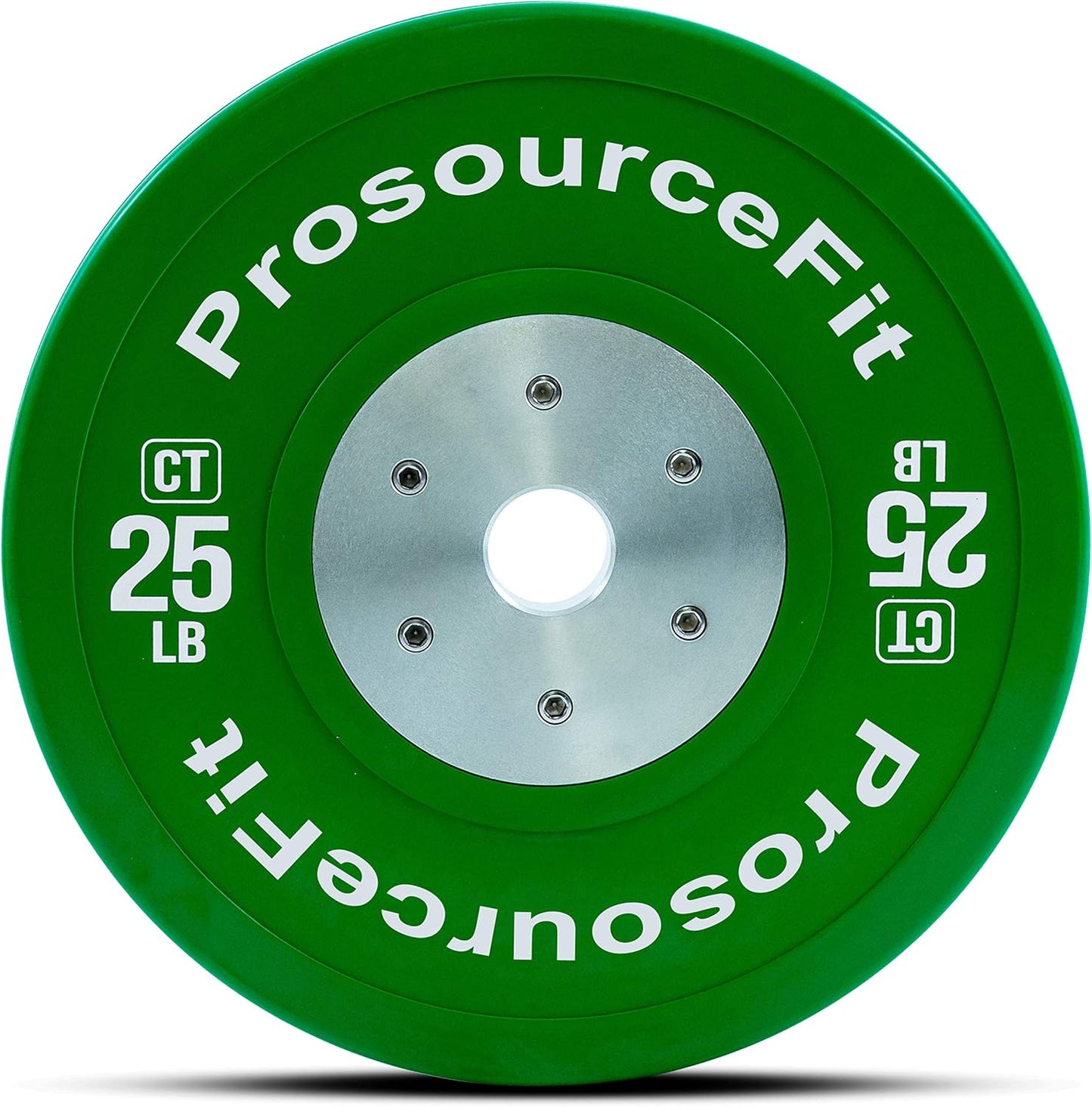 ProsourceFit Competition Color Training Bumper Plates, Rubber with Steel Insert, 45lb, Calibrated for Cross Conditioning, Power Lifting, Weight Training