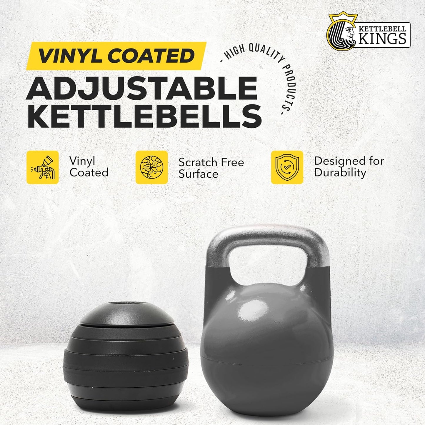 Adjustable Kettlebell Set 26-70 lb - Strength Training with Secure Lock & Durable Steel