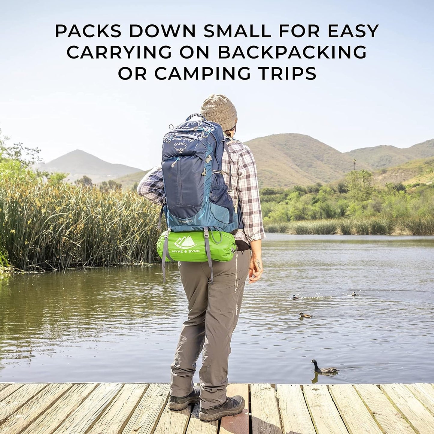 Hyke & Byke Zion Hiking & Backpacking Tent - 3 Season Ultralight, Waterproof Tent for Camping w/Rain Fly and Footprint - 1 Person - Orange