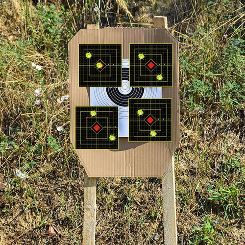 Smttezion Splatter Target 6 Inch Reactive Paper Stickers, 100 Pcs, Self Adhesive Roll Hunting Accessories for Pistol Pellet Gun Rifle Shooting Practice Outdoor or Indoor Game