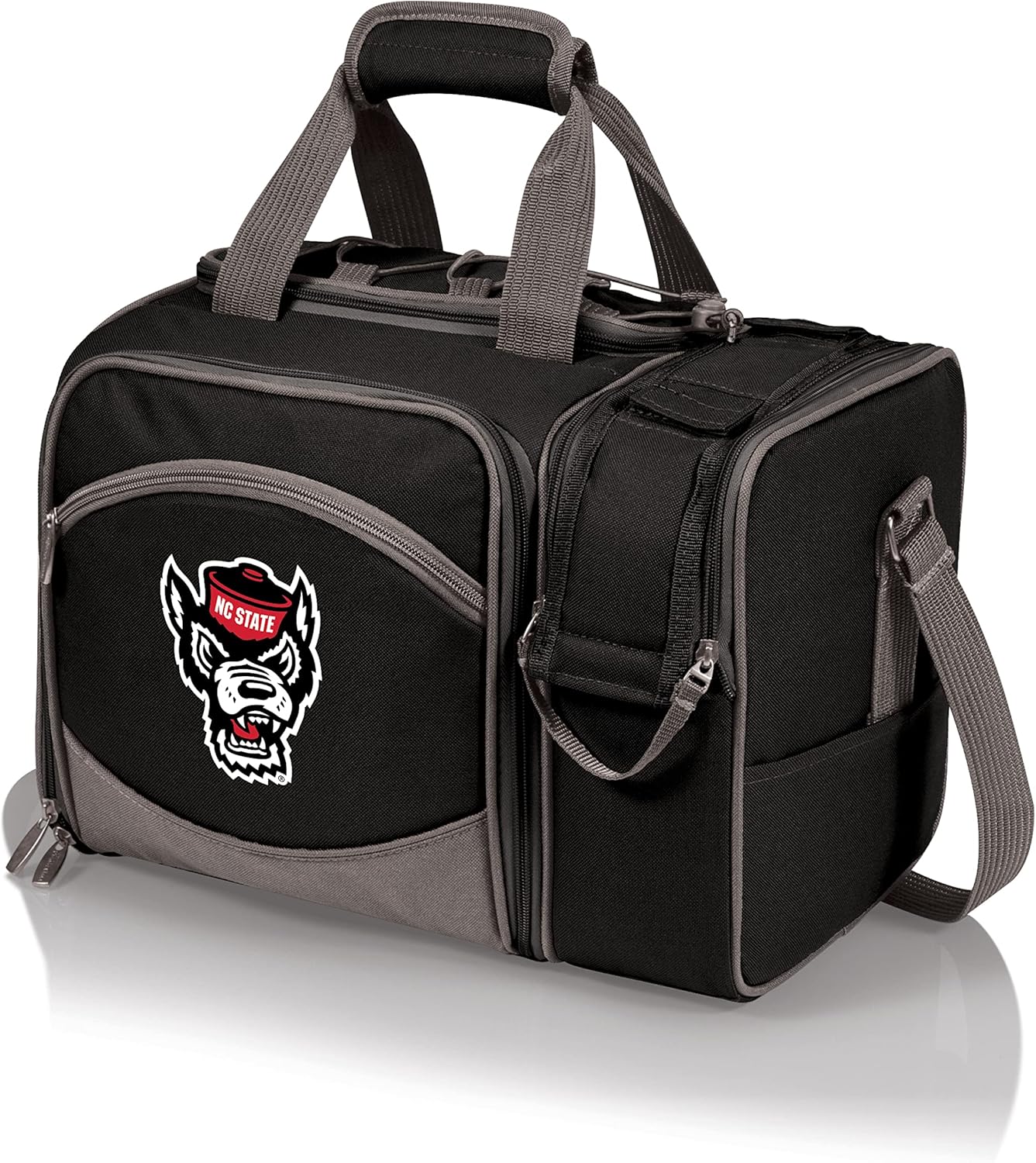 NCAA Malibu Cooler Picnic Basket - Insulated Tote with Complete Picnic Set