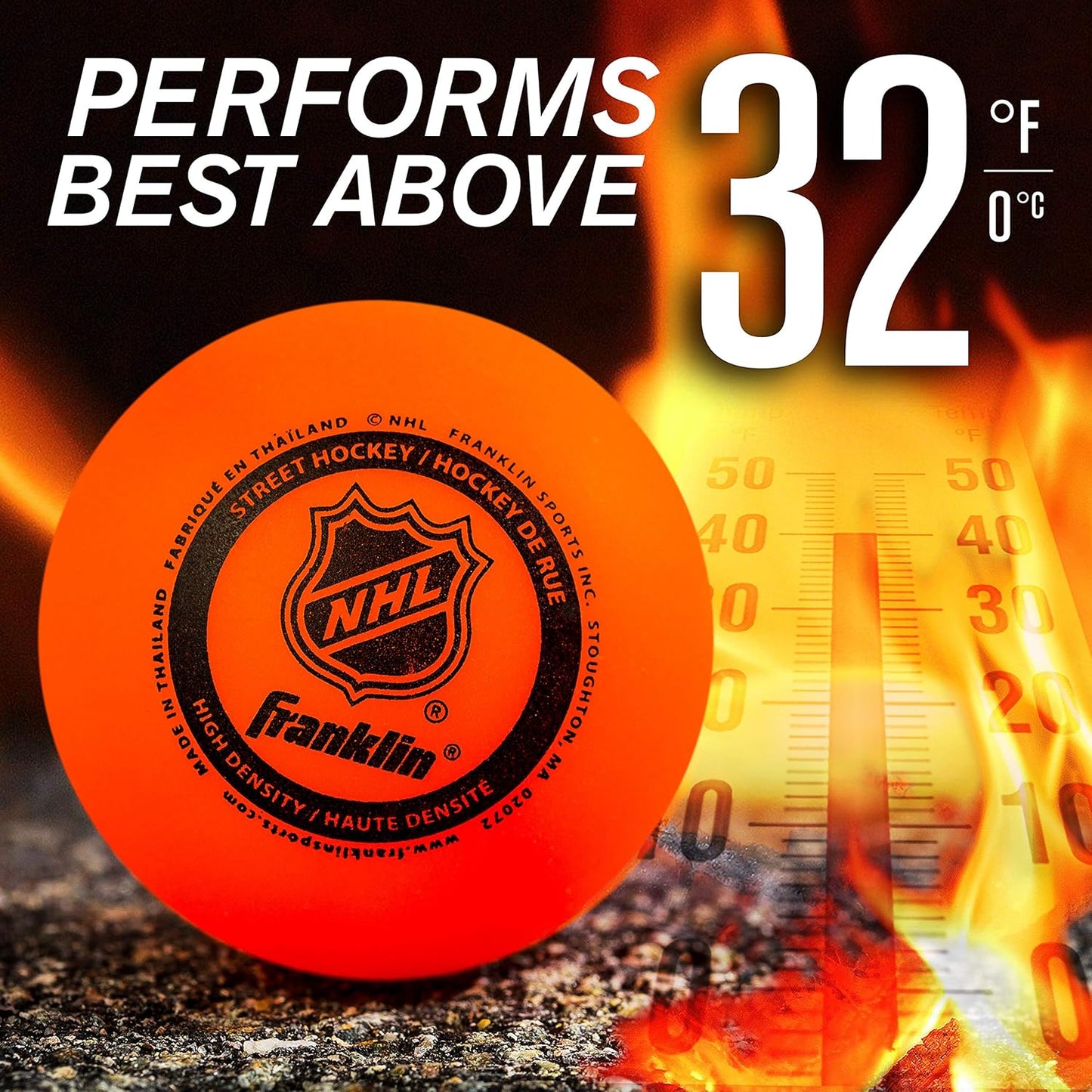 Official Size Franklin Sports NHL Street Hockey Balls | No Bounce | Assorted Colors