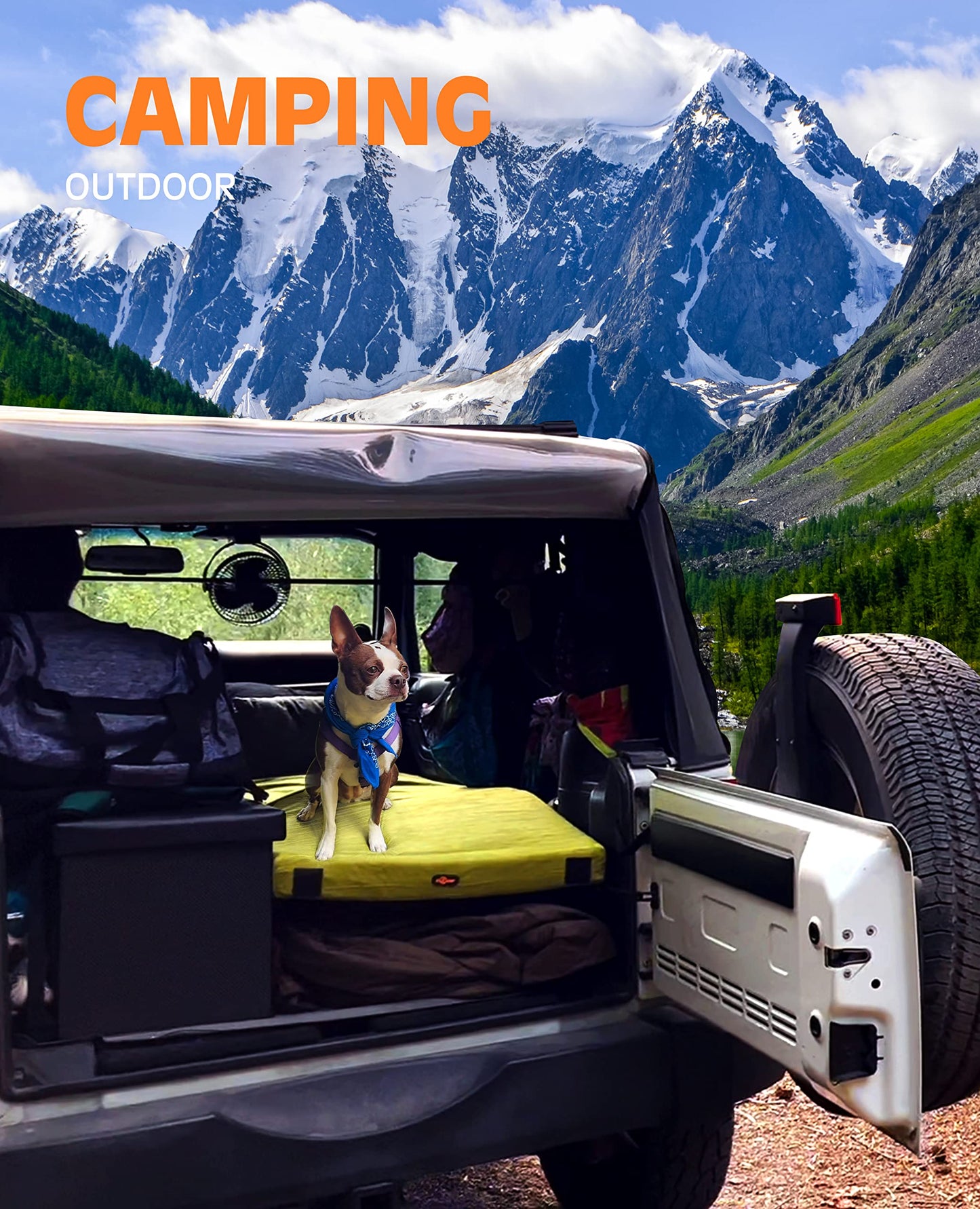 GAIALOOP 4 INCH Thick Memory Foam Camping Mattress, Roll Up Floor Sleeping Mat Camp Cot Mattress Pad Travel Camping Couch Bed for Guest Adults Side Sleepers [Single:75 * 30 * 4"]