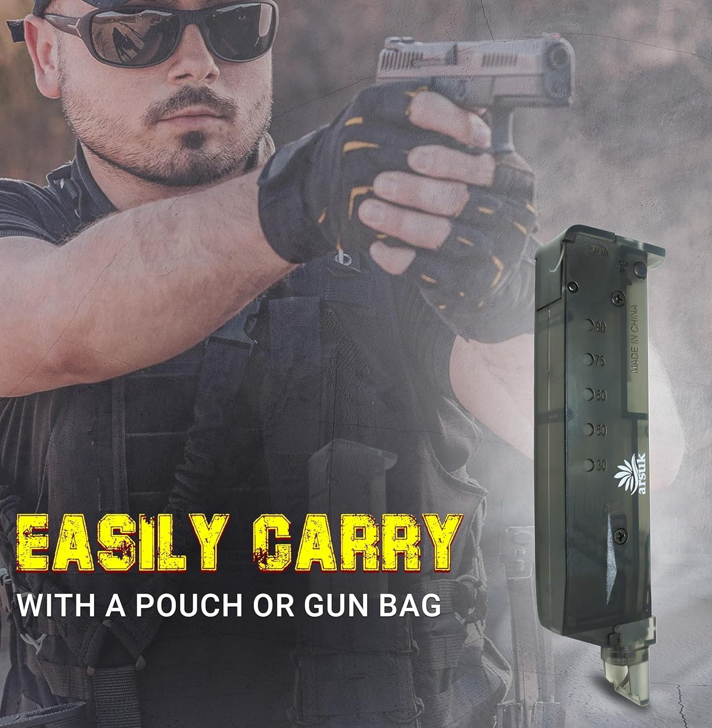 Fast BB Speed Loader for 6mm Airsoft & Paintball – Quick Reload Tool with Adapter