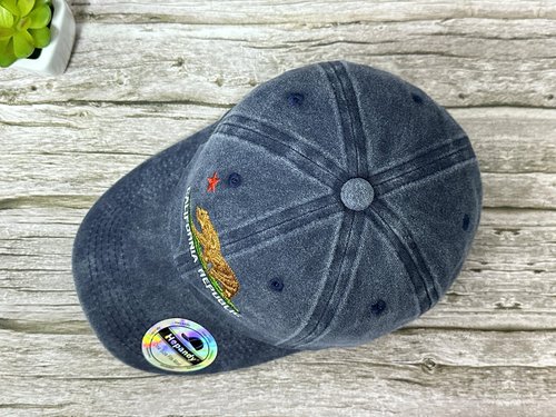 Hepandy California Bear State Flag Baseball Cap for Men Women Girls, Navy Blue Snapback Hat Embroidery Trucker Hats Dad Hat