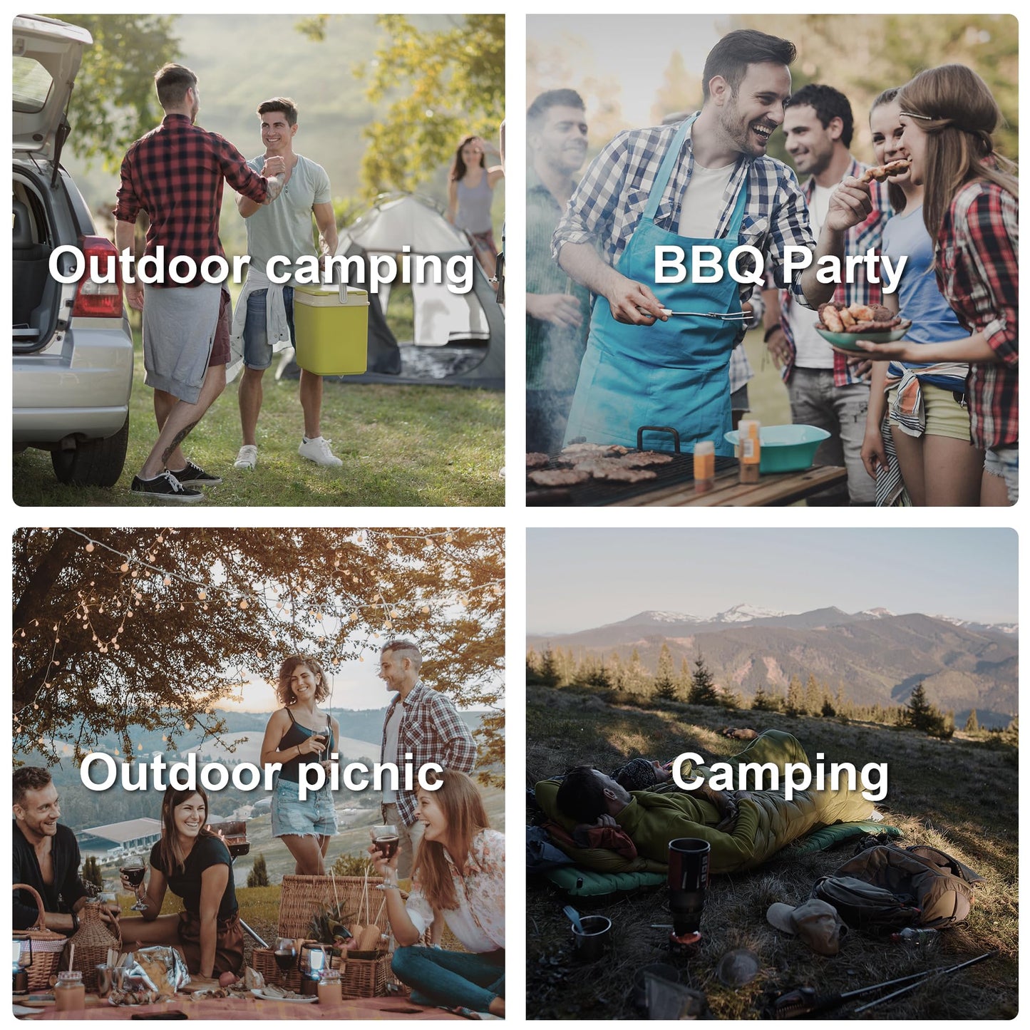 Alocs 13pcs Camping Cookware, Portable Camping Essentials with Accessories, Camping Gear Camping Cooking Set for Outdoor Cooking, Backpacking, Hiking and Picnic.