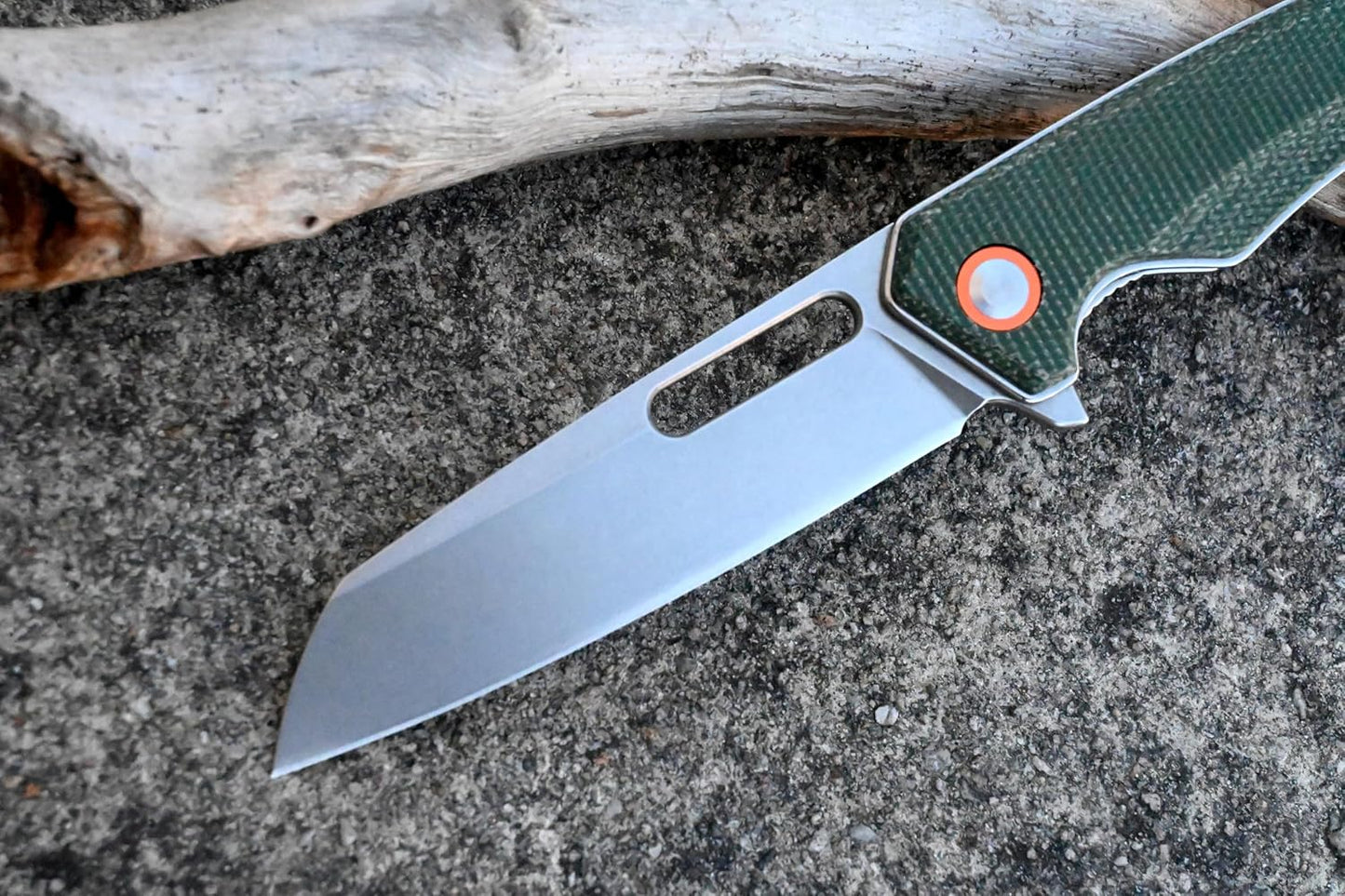 YAK & YETI Green Micarta Handle Folding Knife- Everyday Carry Knife for Men and Women - Indoor or Outdoor-Camping and Hunting knife-D2 steel Blade knives