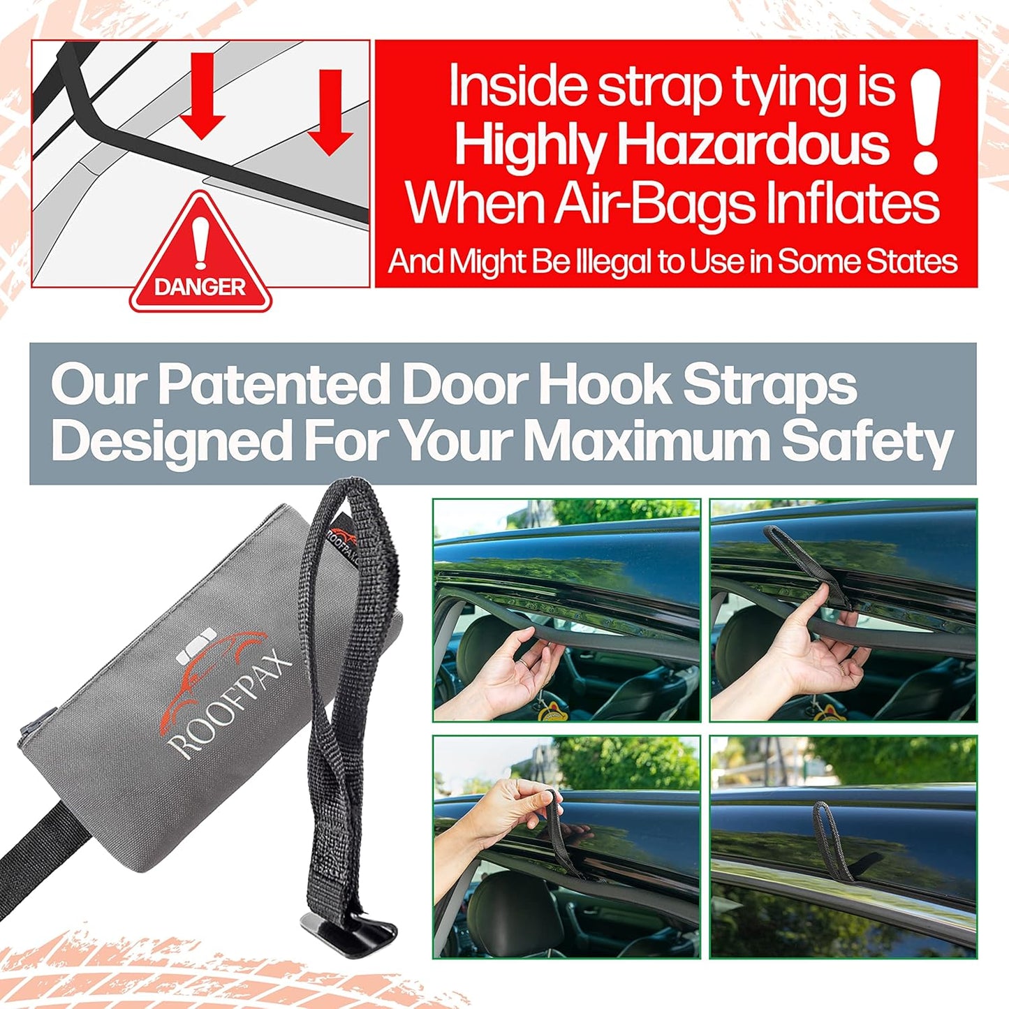 RoofPax Waterproof 19 Cubic Feet Rooftop Cargo Carrier Bag – Heavy Duty Car Roof Storage with Double Zipper & Tie Down Straps – Fits Cars with or Without Roof Rack
