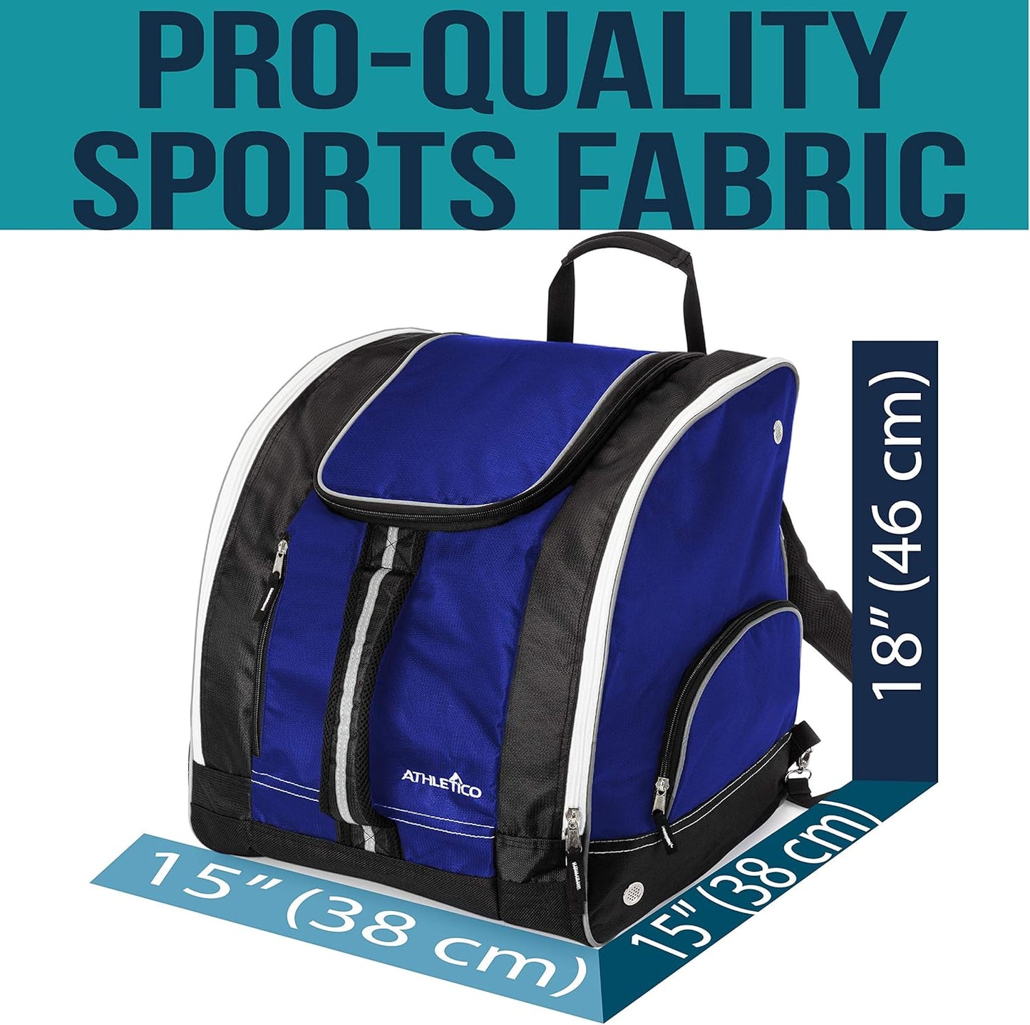 Athletico Ski Boot Bag – Skiing and Snowboarding Travel Luggage – Stores Gear Including Jacket, Helmet, Goggles, Gloves & Accessories – Venting and Grommets for Snow Drainage