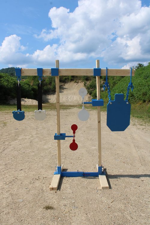 Bash Target Supply Commercial Grade, Never Tip, Steel Shooting Target Stand for Hanging AR500 Steel Silhouette or Round, Paper Targets for Any Caliber Handgun, Rifle or Shotgun - Pro Stand