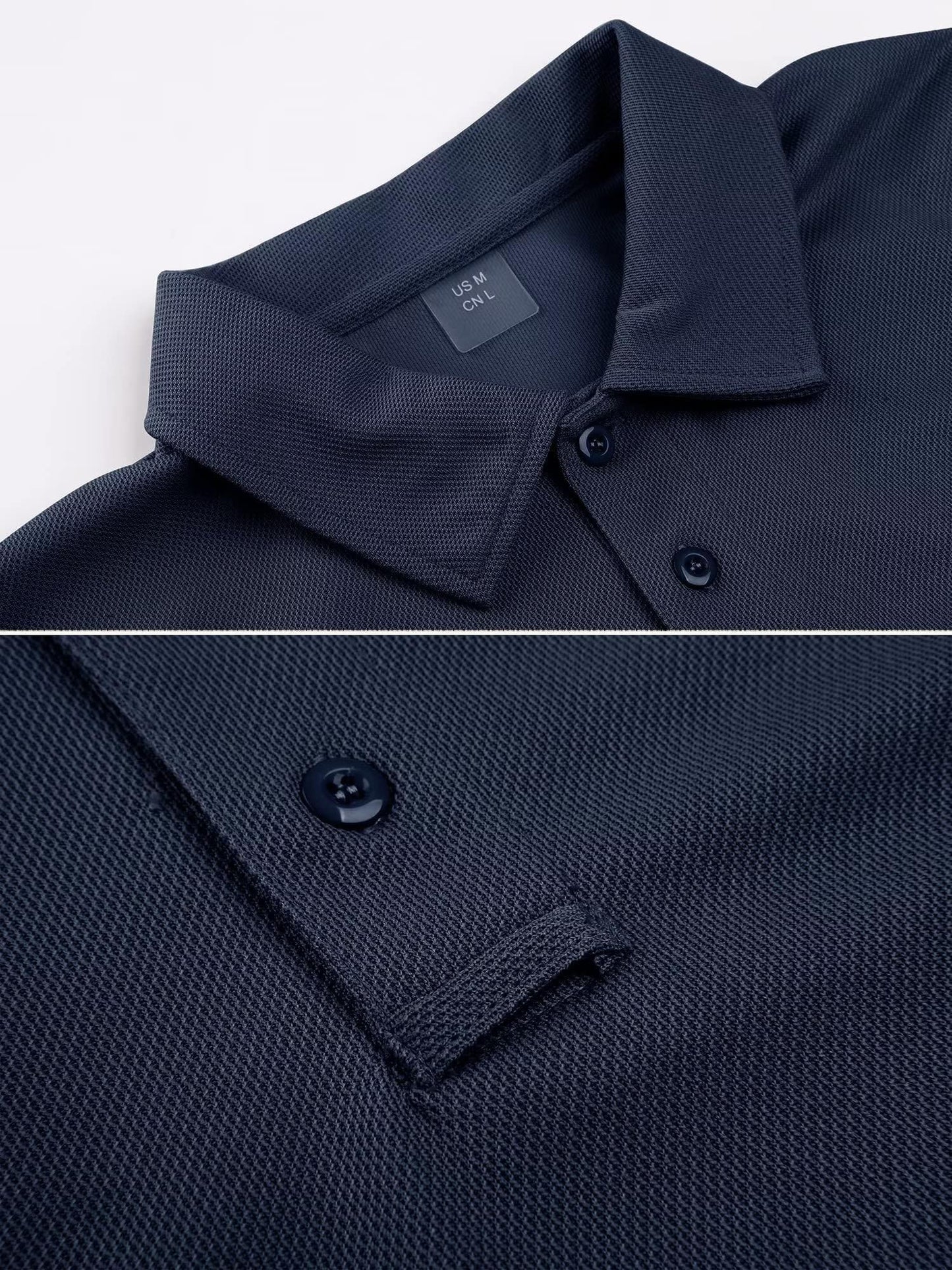 MAGCOMSEN Mens Polo Shirts Short Sleeve T Shirts Golf Shirts Hiking Hunting Shirt Tactical Shirts Navy Blue M