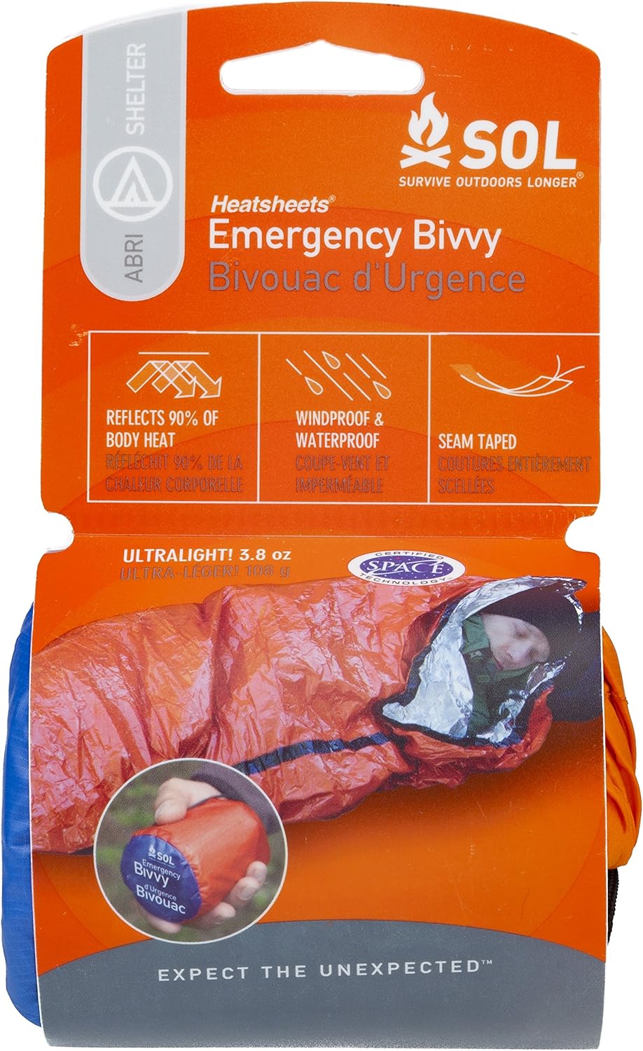 S.O.L. 90% Reflective Lightweight Emergency Bivvy