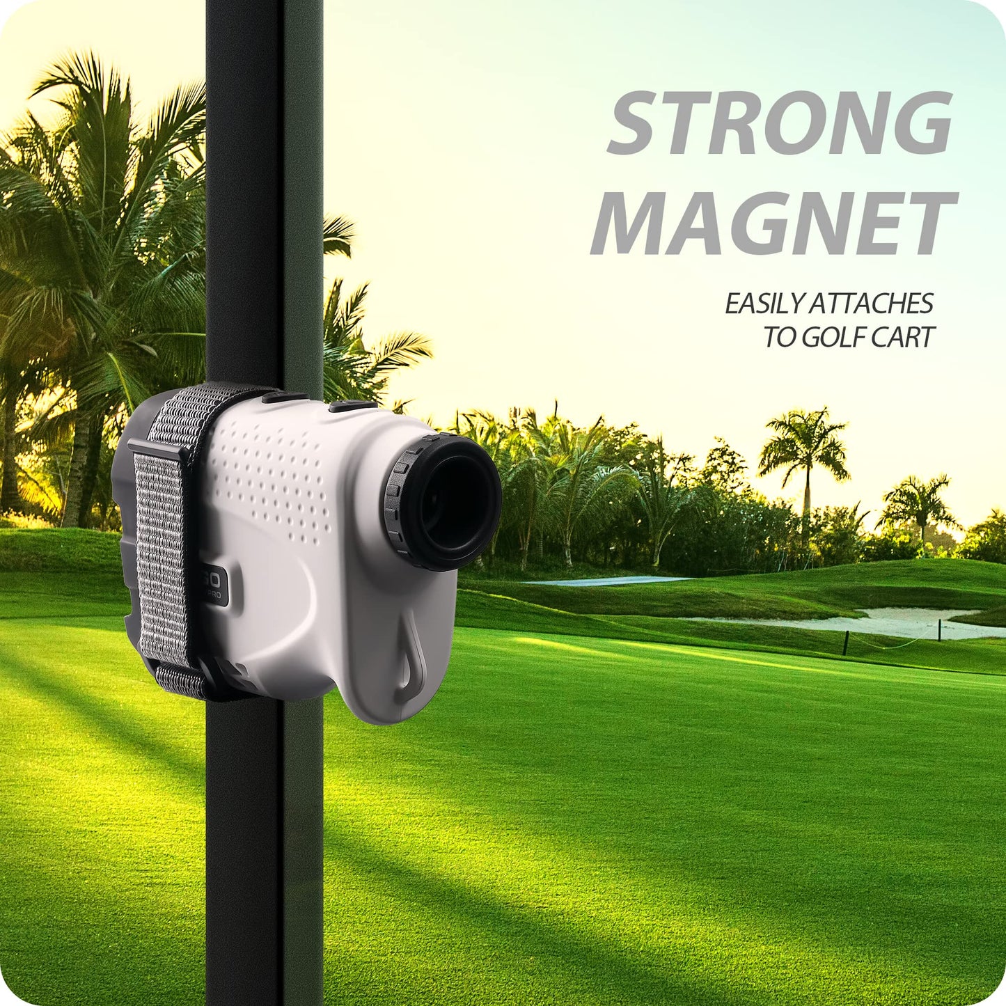 Gogogo Sport Vpro GS24 Laser Rangefinder & Universal Adjustable Magnetic Holder Mount Strap