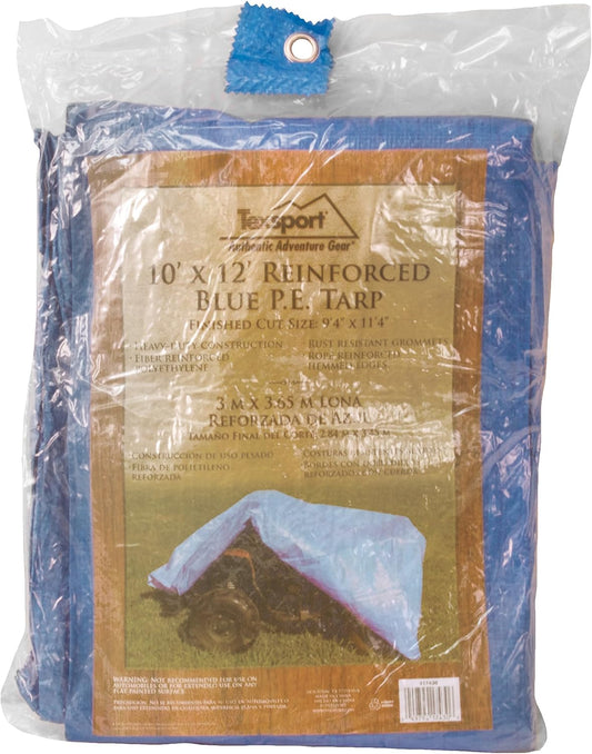 Texsport Heavy-Duty Reinforced Multi-Purpose Waterproof Blue Tarp