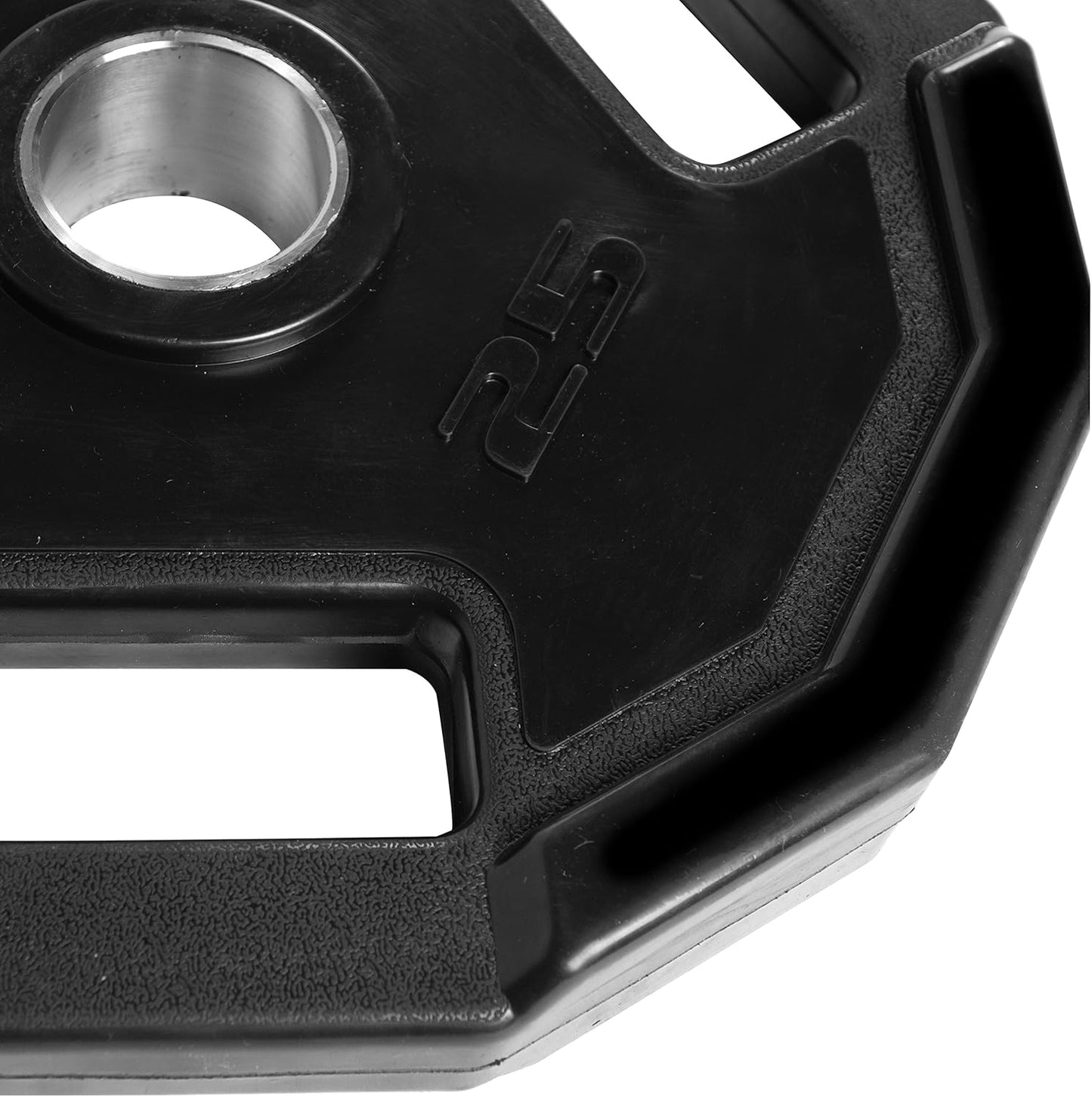 CAP Barbell 12-Sided Rubber Olympic Grip Weight Plates, Black | Multiple Sizes