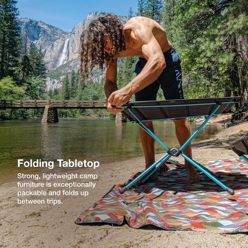 Helinox Table One Lightweight Portable Camping Table - Hard Top, 23x15 Inches, Black