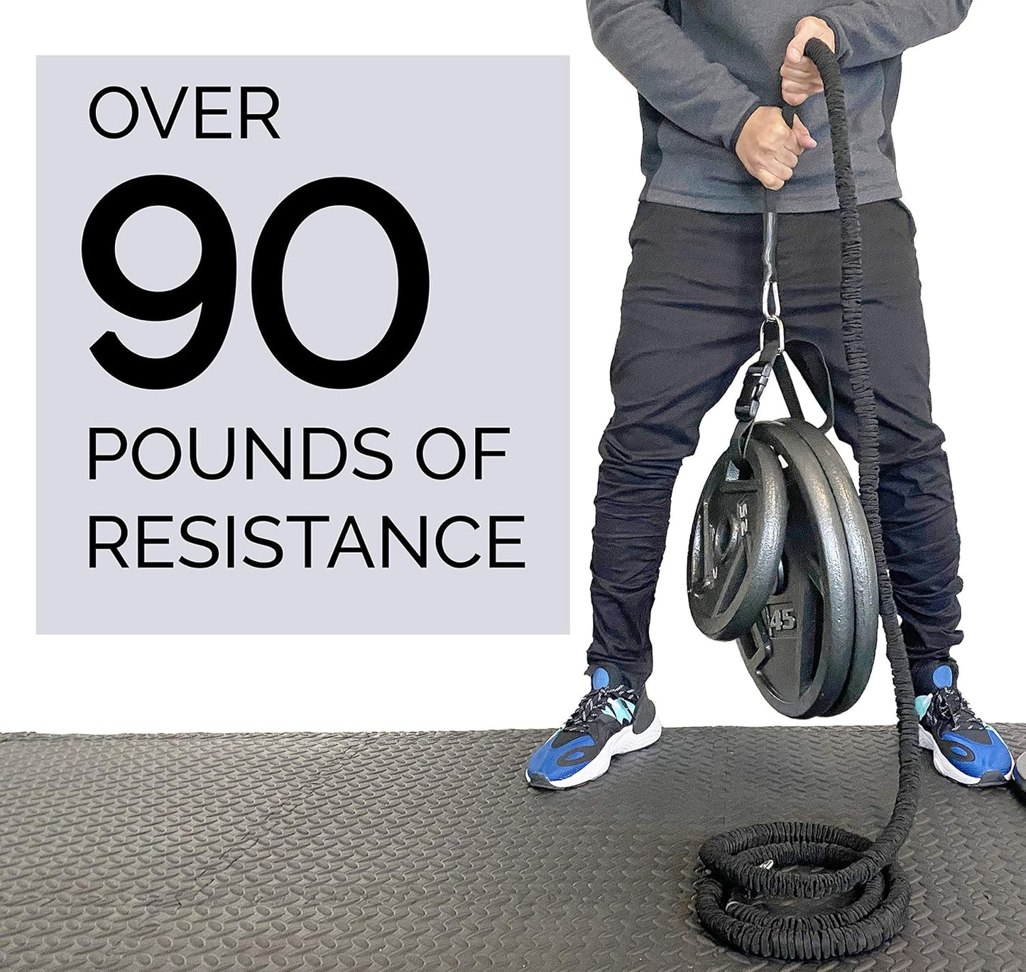 MOVEMINT 33ft Speed Bungee Band Trainer, 90+lbs Resistance (Longest in Market)