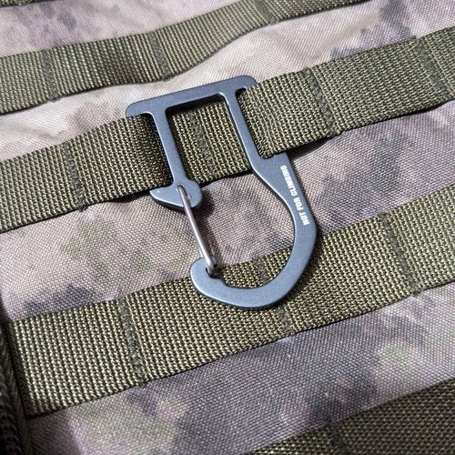 Molle Attachment Backpack Gear Tactical Aluminum Carabiner Snap D-Ring Clip Hook (Dark Grey)