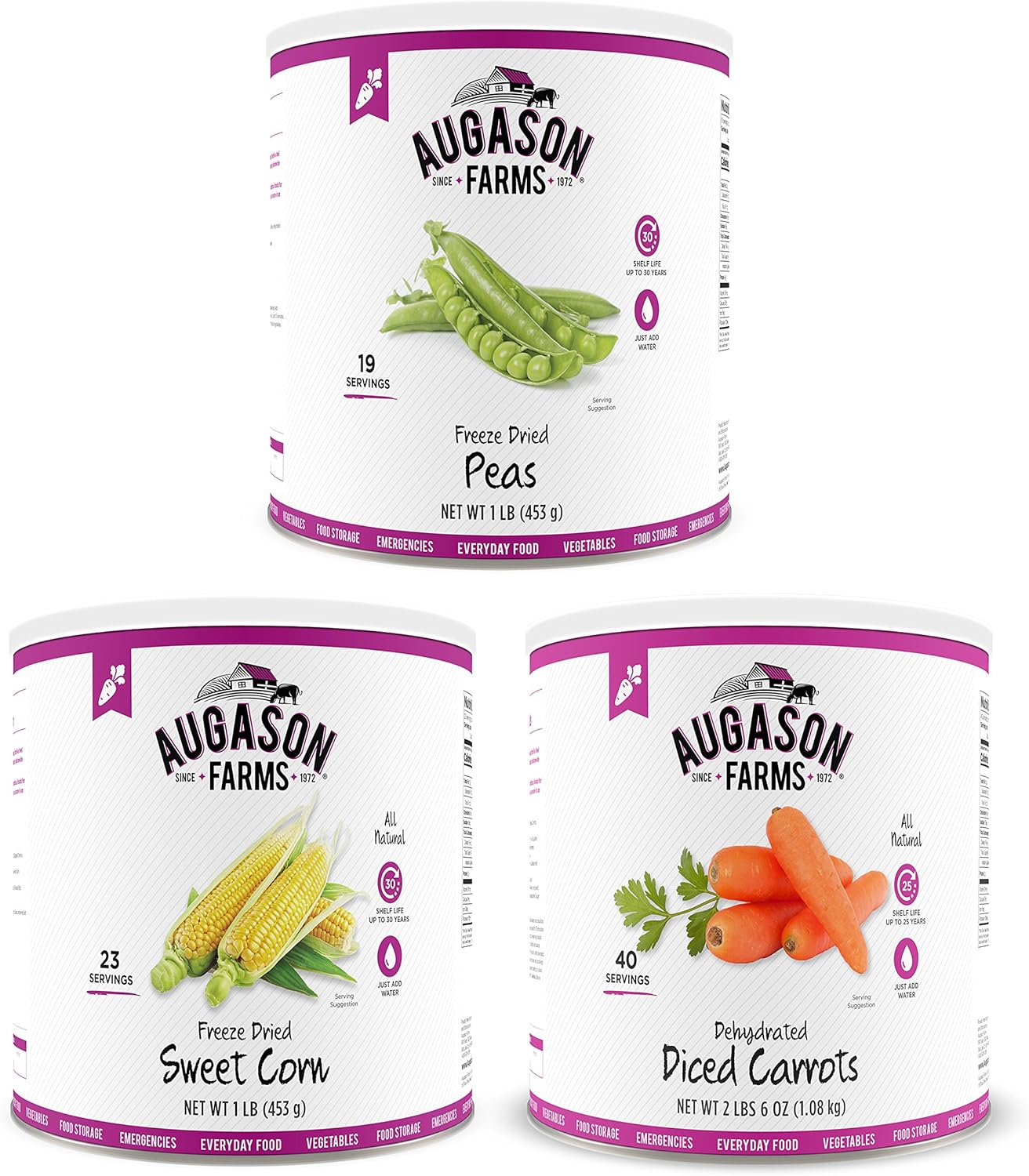 Augason Farms Vegetable Variety Kit, 1 pack