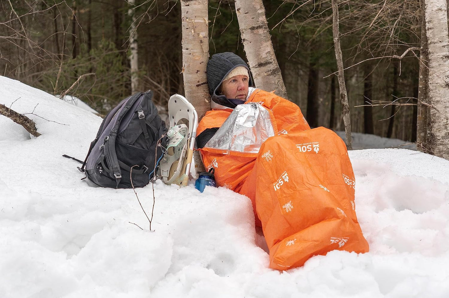S.O.L. Survive Outdoors Longer SOL Escape Lite Bivvy - Reflects up to 70% Body Heat - Waterproof Emergency Blanket for Survival Gear - 82" x 32" - 5.5 oz - Orange
