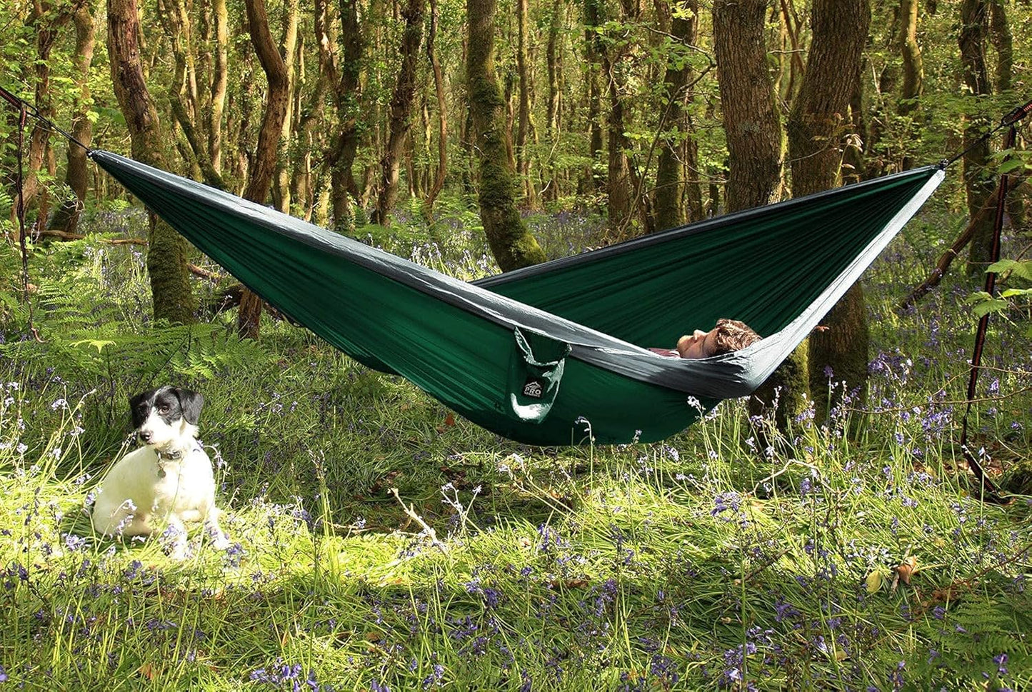 Portable Double Camping Hammock 500 lb Capacity – Lightweight with Tree-Friendly Straps & Carabiners for Hiking, Travel, Beach & Backyard