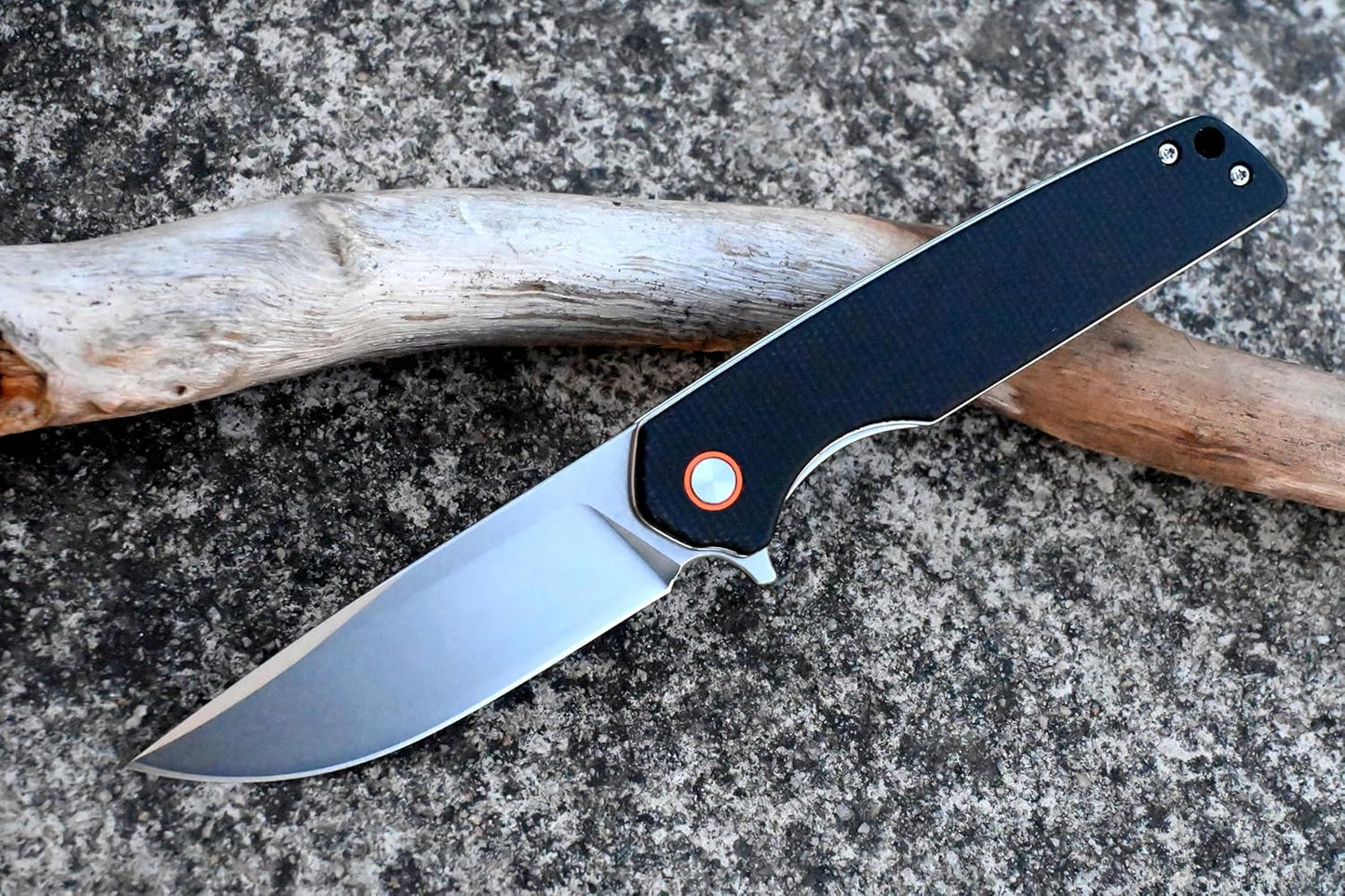 YAK & YETI Micarta Handle Folding Knife- Everyday Carry Knife for Men and Women - Indoor or Outdoor-Camping and Hunting knife-D2 steel Blade knives