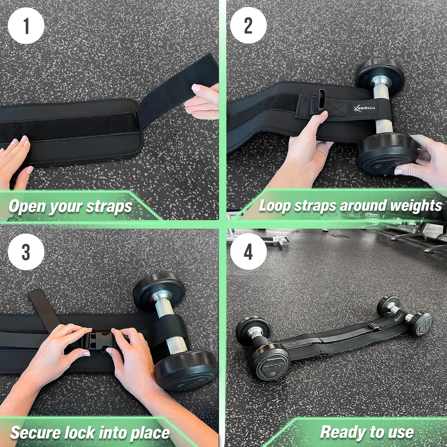 FitnessX Premium Hip Thrust Belt for Dumbbells Heavy, Hip Thrust Band for Weights, Glutes, Booty Belt Ideal for Workout, Weighted Belt for Women, Dumbbell Strap for Hip Thruster, Waist Weight Belt