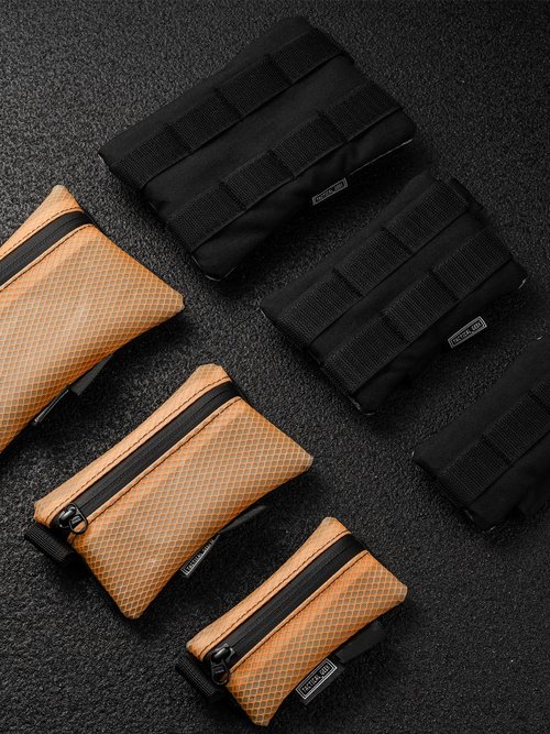 TACTICAL GEEK Storage A5 EDC Storage Pouch Set, Molle EDC Gadget Pouch, Multi-Functional Utility Small Tool Pocket for Daily Carry (Orange)
