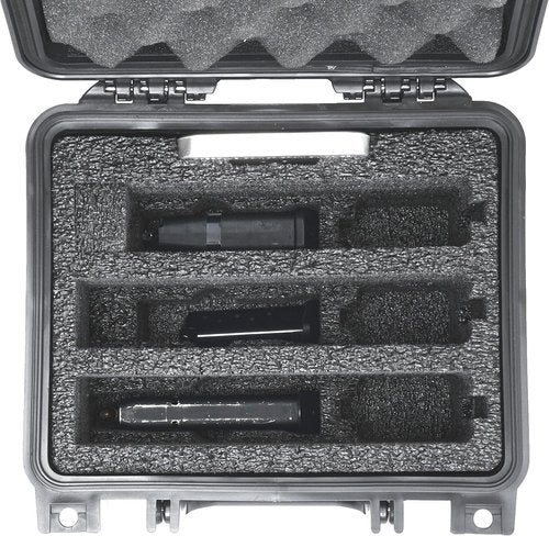 Case Club 3 Pistol & 6 Magazine Pre-Cut Waterproof Case with Silica Gel to Help Prevent Gun Rust