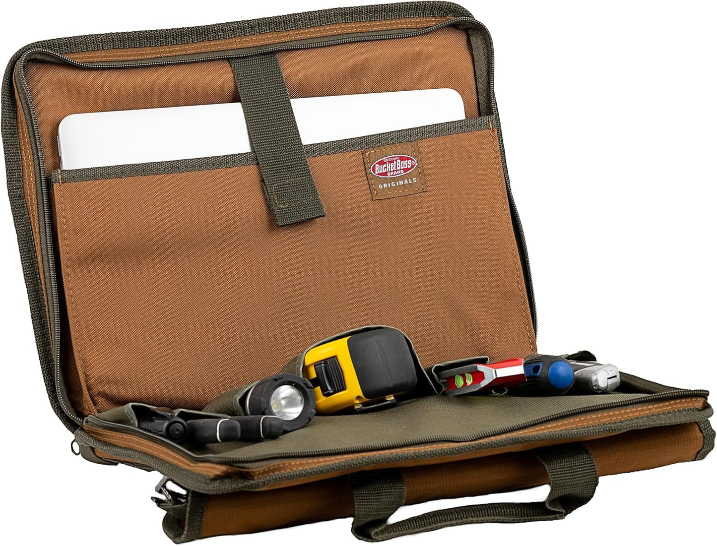 Bucket Boss Contractor's Briefcase in Brown, 62100, Brown|Brown and Green