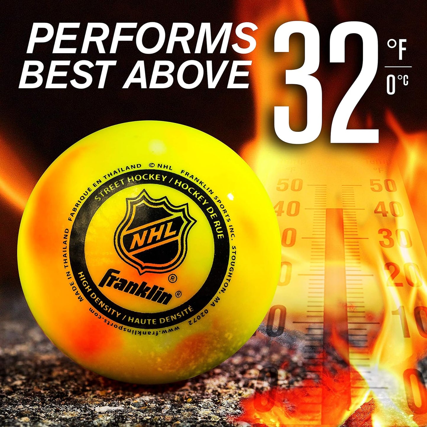 Official Size Franklin Sports NHL Street Hockey Balls | No Bounce | Assorted Colors