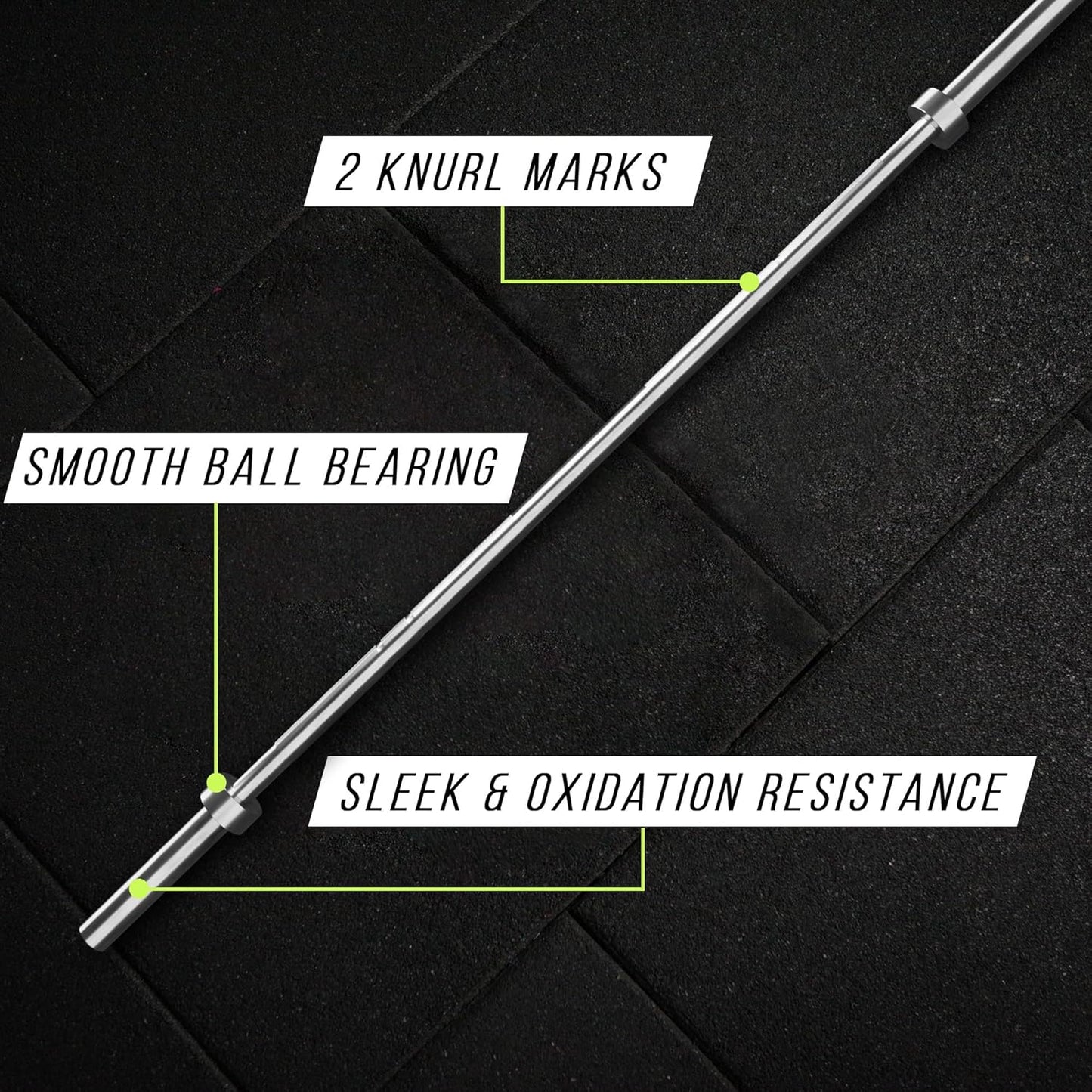 Olympic Training Barbell - 6FT 15LB & 7FT 45LB | 300LB & 1500LB Capacity | Ideal for Home & Commercial Gym Weightlifting